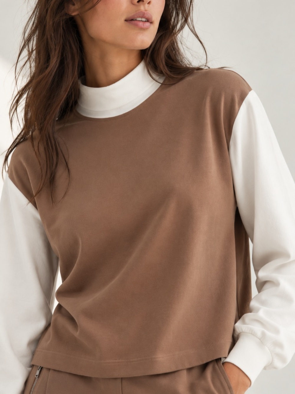 Athleta Venice Sweatshirt In Rustic Beige - size XS